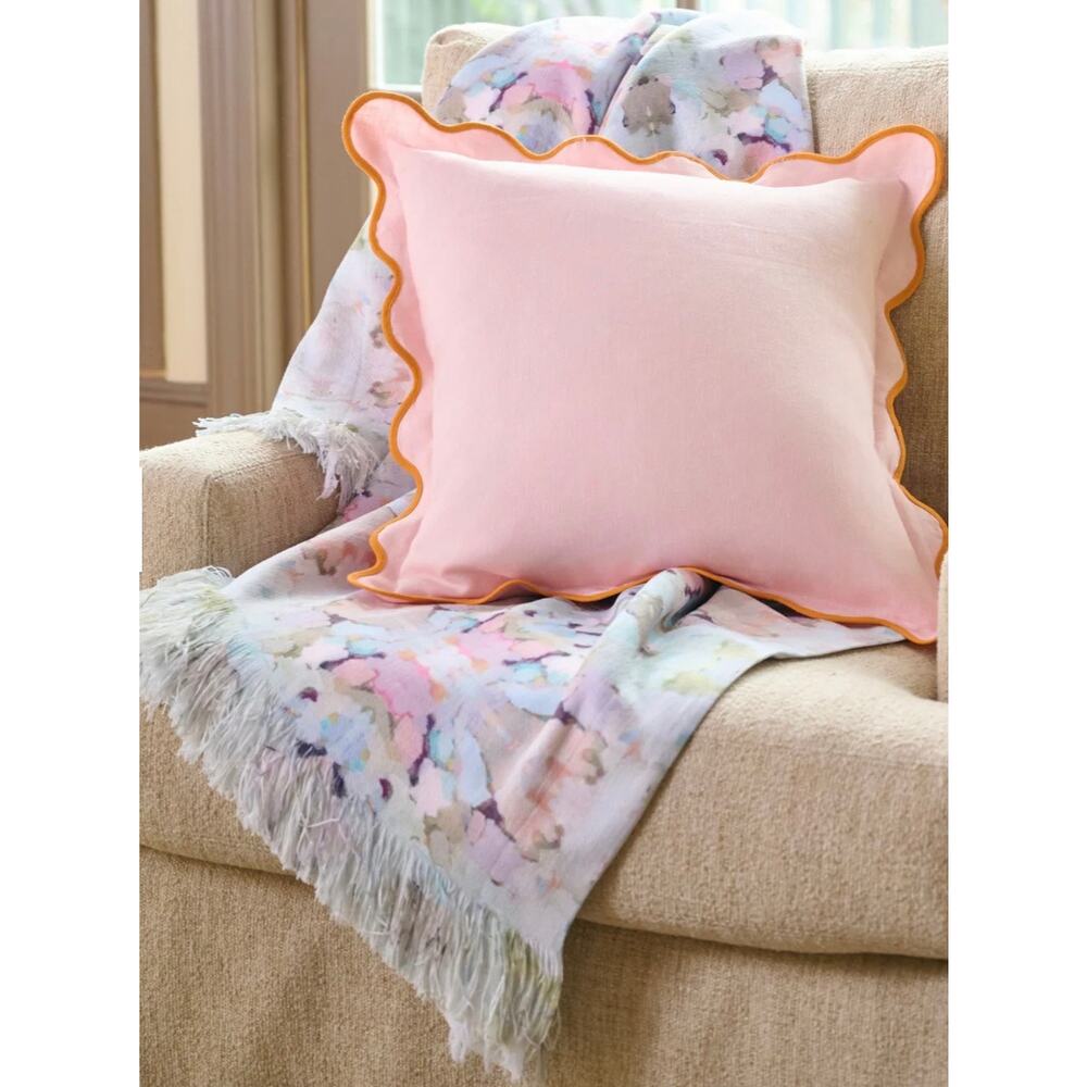 Laura Park $262 Martini Olives Throw Pastel Blanket 65" x 54"